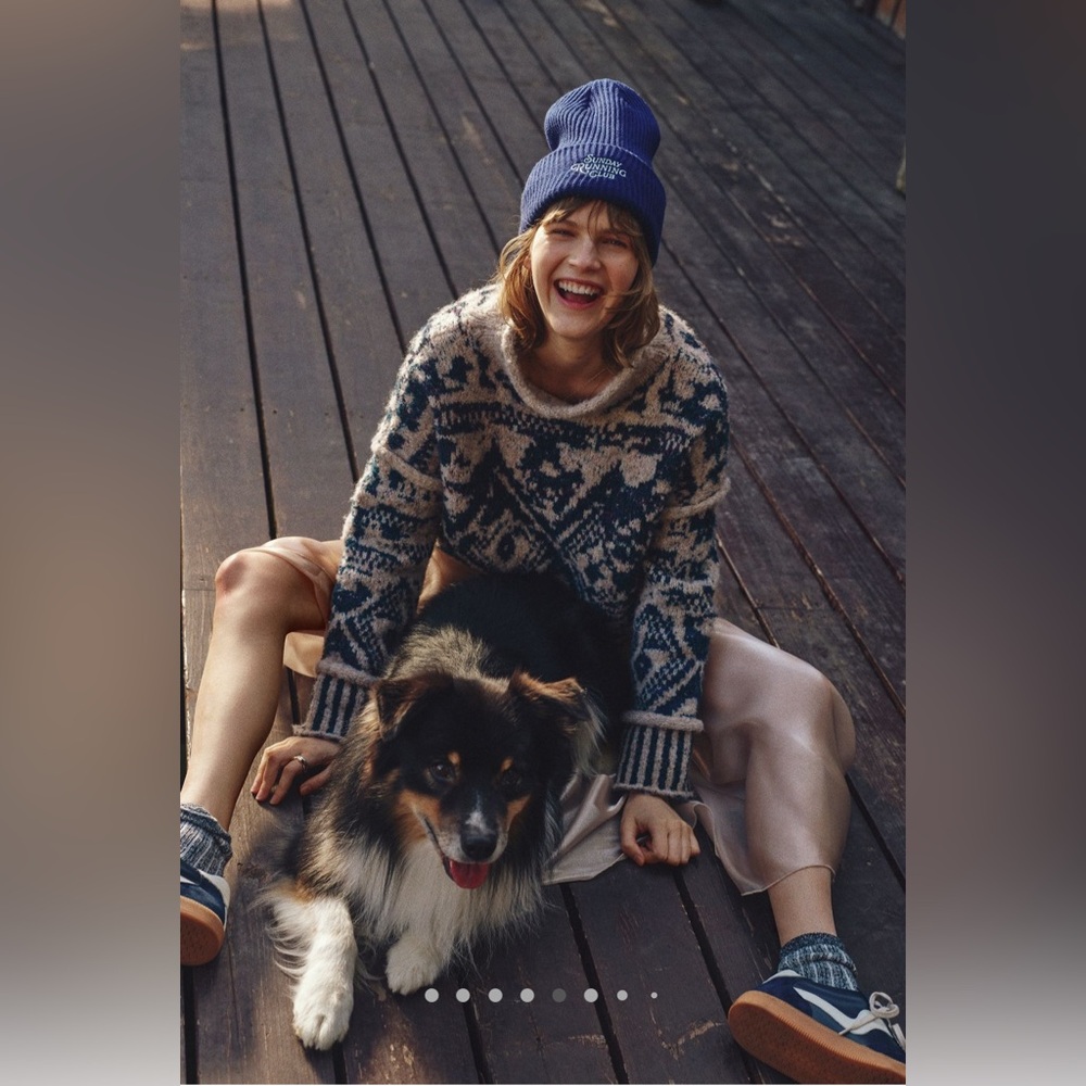 NWT Anthropologie Pilcro Fair isle Roll-Neck Sweater SOLD OUT! Chunky knit - Picture 5 of 13